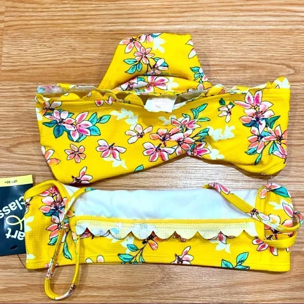 Girls Art Class Yellow Floral Bikini